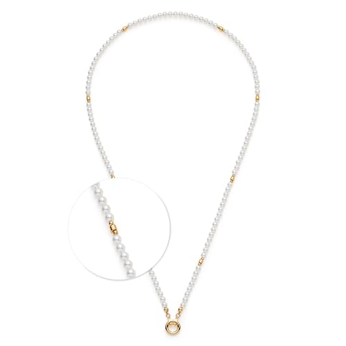 Collier Leonardo Christa en acier doré et perles raffinées