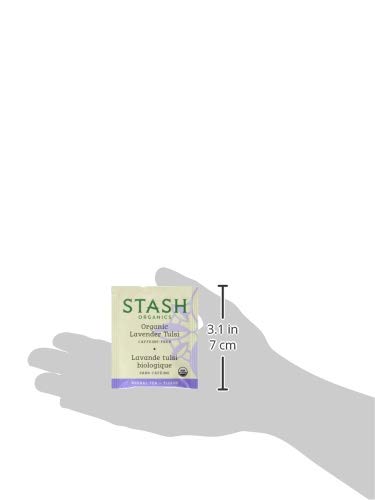 Stash Tea Organic Lavender Tulsi Herbal Tea 100 Count Tea Bags in Foil (Packaging May Vary) (Packaging May Vary) Individual Herbal Tea Bags for Use in Teapots Mugs or Cups, Brew Hot Tea or Iced Tea