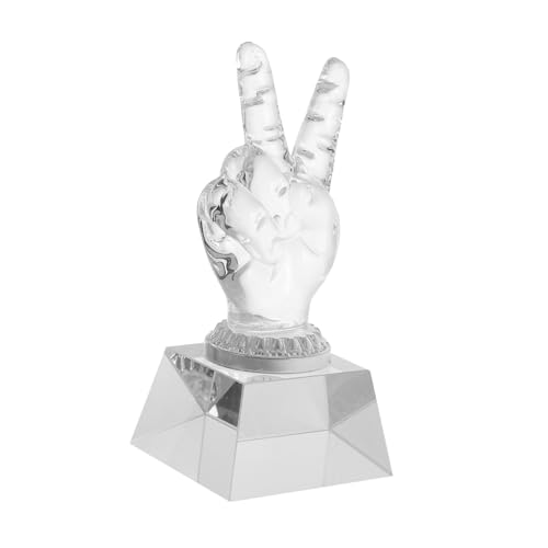 Image of balacoo Trophy Medal Thumbs up Trophy Award Accessory Awards Shaped Decor Clear Thumb Trophy Award Trophy First