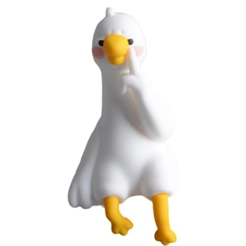 Hbbgdiy Mini-Tiere aus Kunstharz, niedliche weiße Figuren, 3D-Bastelskulpturen für Büro,...