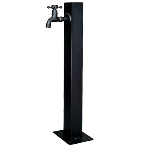 ByteRunning Fuente Jardin con Grifo,Poste de riego Vertical con Grifo,Estación dispensadora de Agua para jardín,de Acero Inoxidable,Resistente a la Intemperie,anticongelante,para riego de Patio