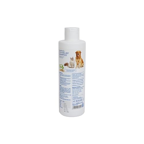 Image of FluffyTails Derma Soothe Itch Relief Shampoo for Dogs(250ml) | for Dry, Itchy & Sensitive Skin | Colloidal Oatmeal, Aloe & Lecithin | Moisturizing & Nourishing | SLS & Paraben-Free | Lavender Scent