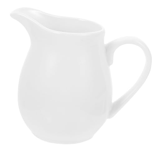 VINTORKY Ceramic Milk Jug Seasoning Jar Gravy Dispenser Boat Sauce Cup Milk Frother Pitcher Mini Coffee Cups Mini Containers Mini Creamer Pitcher Gravy Container Coffee Milk White Ceramics