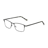 Foster Grant Men's Austin Pop of Power Blue Light Reading Glasses Rectangle, Satin Gunmetal, 54mm +...