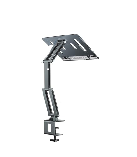 Support ordinateur portable lit bureau tablette avec rehausseur réglable rotatif 360