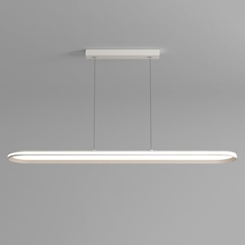 Lustre LED suspendu ovale blanc, luminaire haut de gamme pour séjour