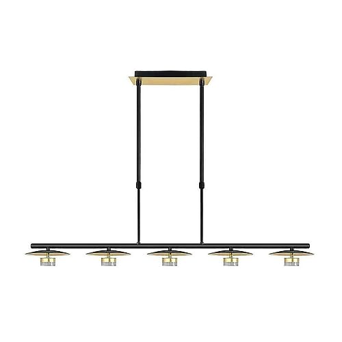 Lampe Ciudad Del Cabo 5l 30w 4000k noir or éclairage plafond 2400lm