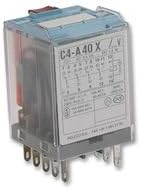 C4-A40X24D Relay, 4PDT, 24VDC, 10A, Plug in