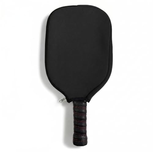 Silfrae Pickleball Paddle Cover Pickleball Racket Bag Neoprene Racket Case Table Tennis Racket Bag Waterproof Protective Sleeve for Tournament & Training Equipment (Black, 1 piece)