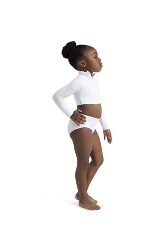 Haut col roulé manches longues filles Capezio en microfibre de qualité