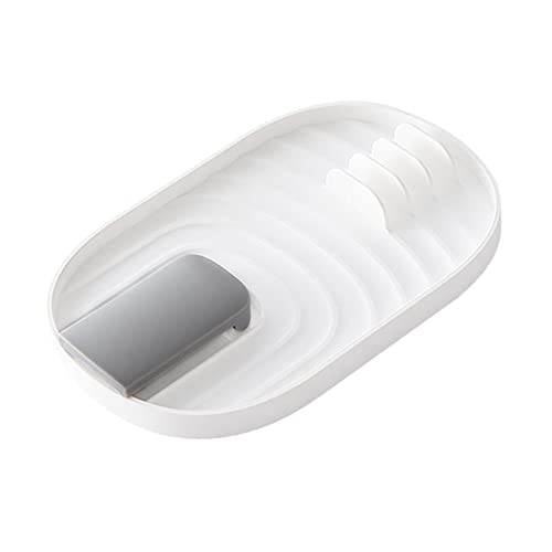 Reposacucharas blanco de PP con diseño multifuncional para mantener limpia tu cocina 2