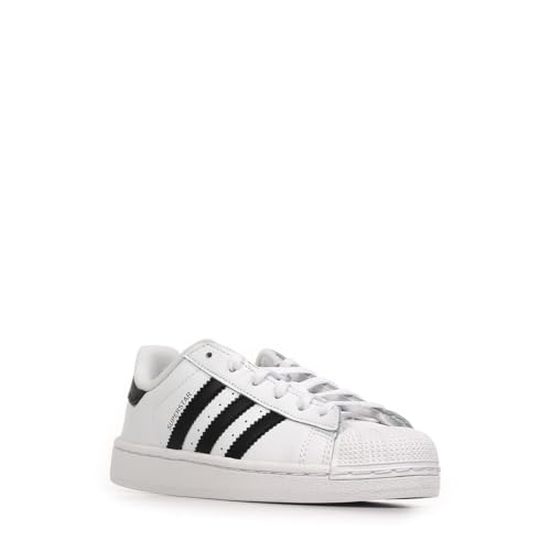 Basket adidas Superstar II C JH9980 pour enfant en cuir blanc et noir - 2