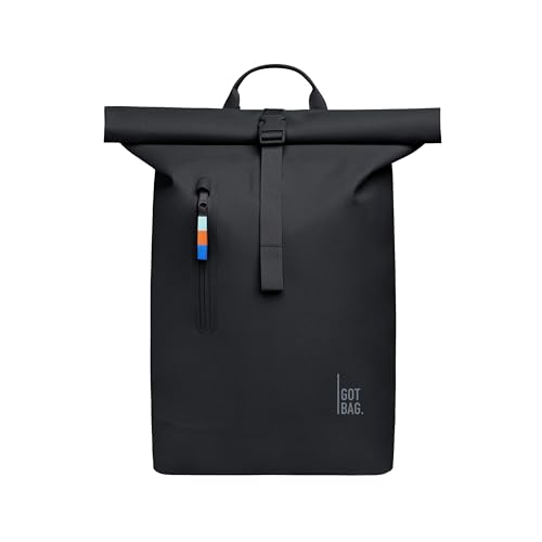 GOT BAG Rucksack Rolltop 2.0 Lite | Laptop Rucksack wasserdicht mit Herausnehmbarer 15,6“ Laptoptasche | 26 Liter Füllvolumen Rollrucksack (black)