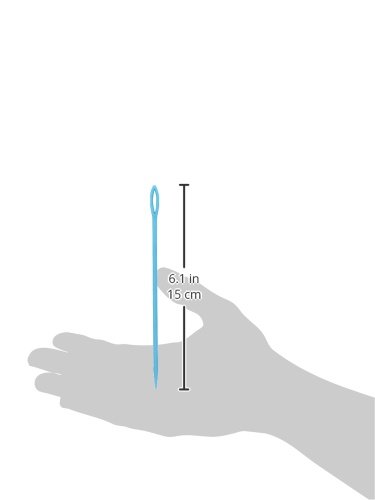 School Specialty Colonial Needle Long Weaving Needles, Plastic, 6 Inches, Pack of 10, Blue