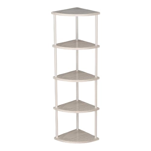 Image of Corner Shelf Easy to Use Organizer Multifunction for Kitchen Office Home 122Cm 5 Tier White