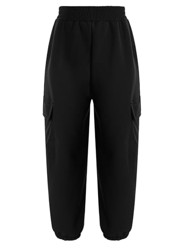 JEATHA Kids Boys Cargo Pants Unisex Pull-on Joggers Warm Fleece-Lined Sweatpants for Snow Winter Outdoor Sport2