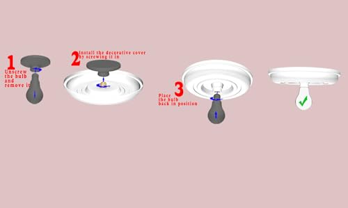 Zisaks CLBSDC Ceiling Socket Decorative Cover,Light Bulb Holder,Lamp Holder Base,Lampholder Cover thumb #6