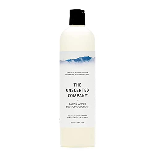 The Unscented Company Daily Shampoo, For Fine to Wavy Hair Types, Fragrance Free, 16.9 fl oz (500 ml)