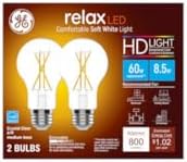 GE Lighting 93129016 LED Light Bulbs, A19, 800 Lumens, 8.5-Watts, 2-Pk. - Quantity 1 image 5