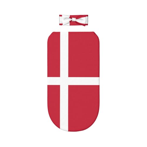 WBQLSL Superweiche Wickeldecke mit dänischem Flaggenmuster, Set...