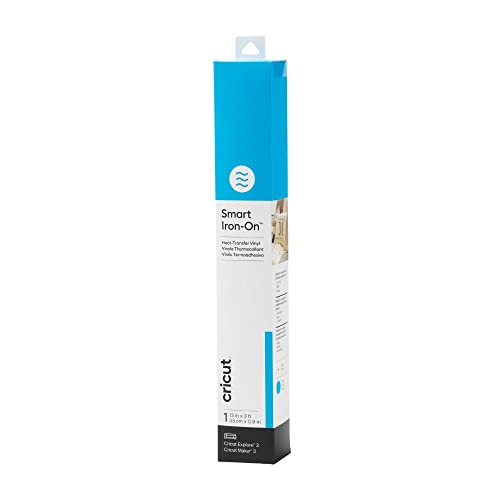 Cricut Smart Iron On (13in x 3ft, Ocean) for Explore 3 and Maker 3 - Matless cutting for long cuts up to 12ft, 3 ft