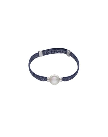 Majorica - Pulsera Elástica con Perla - Colección Circa - Color Azul -...