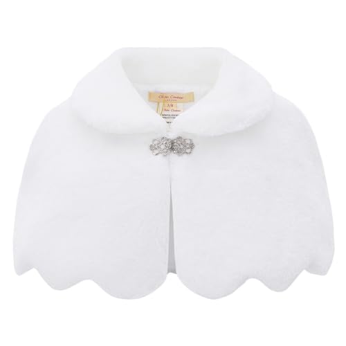 Mini Mart Online Limited Bolero para dama de honor para niñas., Blanco (908), 5 6 años