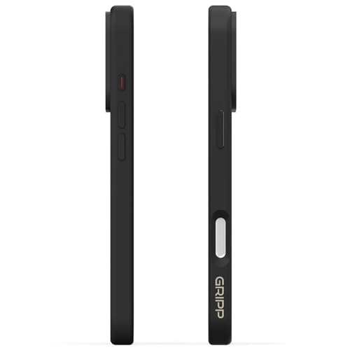 Image of GRIPP Clarion Case Compatible with Mag-Safe for iPhone 17 | 8ft Drop-Tested with D30 Technology, Transparent Back, Soft Silicone Frame, Aluminium Raised Camera Edges Back Cover - Black