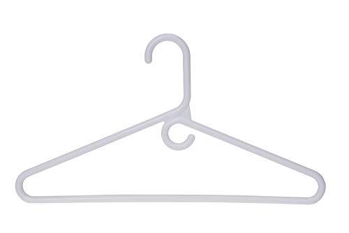 Quality White Hangers 10-Pack - Super Heavy Duty Plastic Clothes Hanger Multipack - 17 Inch Thick Strong Standard Closet Clothing Hangers With Hook For Scarves And Belts Coat Hangers (White, 10) #TOP5