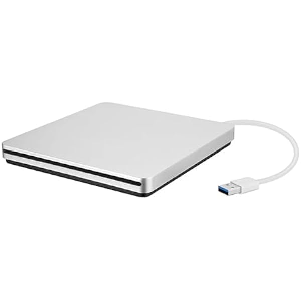Zewnętrzny napęd optyczny DVD USB 3.0/Typ C Slim, nagrywarka CD/DVD typu slot-in do laptopa i komputera stacjonarnego Smukła i kompaktowa konstrukcja(Model B)