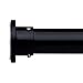 RoomDividersNow Premium Tension Curtain Rod, 80in-120in (Black)