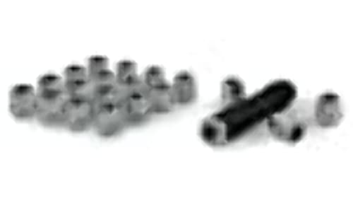 Image of Small Diameter Spline Open End Lug Nuts - 3 /4 inch & 13 /16 inch Dual Hex Key - 1 /2 inch-20 Thread Size - Zinc Finish - Set of 20 (K5COS-00012GR)