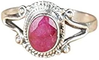 Oval Ruby Ring, Natural Red Ruby Ring, Ruby Gemstone Jewelry, Ruby Silver Ring, July Birthstone Ring, Handcrafted Ring, Gift for Her