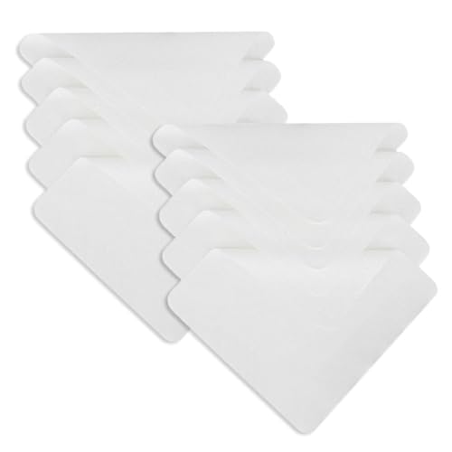 マイクロファイバークリーニングクロス10枚パック - レンズ、メガネ、スクリーン、カメラ、眼鏡、携帯電話、液晶テレビ画面などをきれいにします。3.93×3.93インチ(ホワイト)