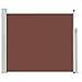 vidaXL Seitenmarkise Ausziehbar Sonnenschutz Sichtschutz Windschutz Seitenrollo Markise Seitenwandmarkise Balkon Garten Terrasse 100x300cm Braun