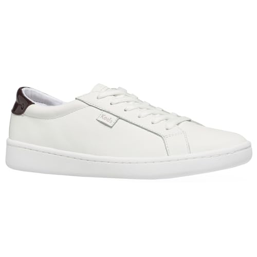 Keds Womens Ace Leather Lace Up Sneakers Shoes Casual - White2