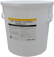 ILKA® - Schnee- und Eisfrei Granulat bis -50°C | 20kg | Auftausalz-Ersatz, Winterstreu, Taumittel mit eigenständiger Wärmeentwicklung und Langzeitwirkung für ca. 200 – 1000m² je nach Eisschichtdicke