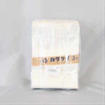 紙袋 白 K3号 500枚入 ひも付 平袋 白色 マチなし 業務用 100枚×5束 粗品入れ 記念品配布用 駄菓子屋 小袋 カクケイ 163×215mm