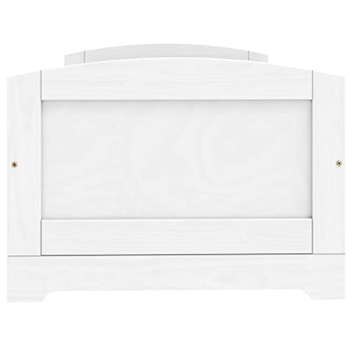 AJJHUUKI Betten & Zubehör-Betten & Bettrahmen-Tagesbett mit 5 Schubladen IRUN Weiß 90x200 cm Massivholz Kiefer – Bild 8