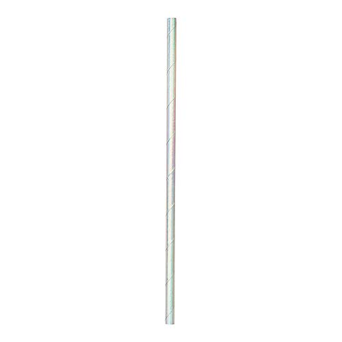Pitillos de papel metálico azul hielo 7.8 pulg caja 25 pzas miniatura 2