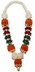 GNEXIN's || Pearl Beads Velvet Mala Garland for God Idols/Moti Mala for Lord/Mala for Temple Idols/Pooja Haar Mala/Kantha Har for God