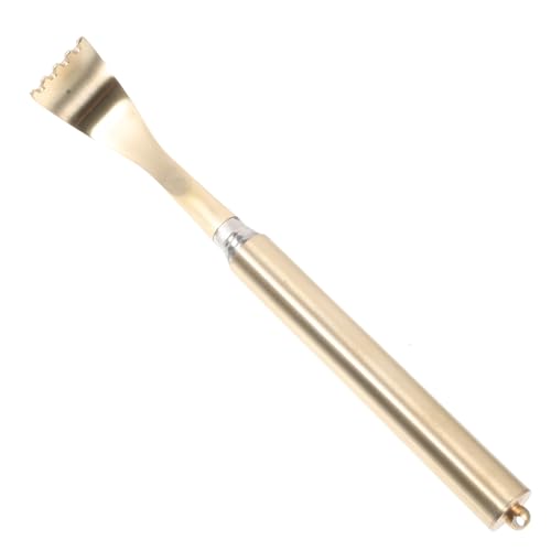 CHICAMPERA Rascador de Espalda Extensible de Latón para Adultos, Garra Larga Metálica Portátil para Masaje y Alivio de Picazón, Herramienta Funcional para Bienestar y Relajación Corporal