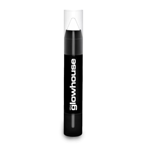 Face Paint Stick Body Crayons Monochrome Sweat Proof Water-Resistant Body Paint Cruelty Free For Kids Adults Fancy Dress Festivals Halloween (White)