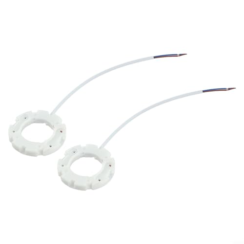 GX53 Lamp Holder for LED GX53 Light Bulbs, 2-Pack Conversion Base Fitting with 25cm Fly Leads, Compatible with Standard GX53 Lamps, 12V/85-265V, PC Material