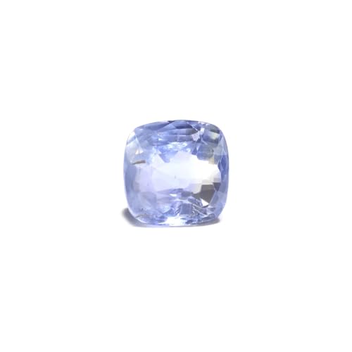 Saphir bleu de 3 carats coussin facetté pour création de bijoux et gemmologie