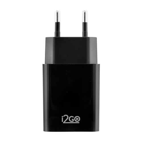 Tomada USB 2, i2GO, Entrada 100V-240V 50/60Hz 0. 15ª, Saída 5V – 2, 1 amp, Preto