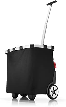 reisenthel carrycruiser Black – Portable Shopping Trolley with Sturdy Aluminum Frame, Shoulder Strap and Removable mesh Inner Bag - Made of Water-Repellent Material.