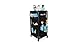 Housekeeping and Janitorial Cart with Rolling Wheels, Black Bag, Compact Steel Frame, Hammertone Finish