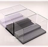 fairbridge Acrylic Display Case/Box 2 Steps Perspex Dust Proof Show Vinylmation for Toys. New and Safe Packaging, Never Crack. (Grey)