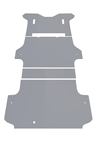 プロダックス 【 200系 ハイエース DX 標準幅 5ドア 対応 フロアパネル L 】 荷台 床張りキット フロアマット 床板 パーツ内装 ラゲッジマット カスタム 車中泊 グッズ (ステップ形状カット希望×リアヒーターなし, グレー塗装, セカンドシー